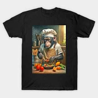 Chimpanzee Chef in the Kitchen T-Shirt